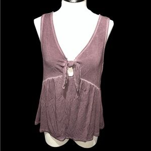Y2K style American Eagle sleeveless top empire waist preppy XS coquette purple